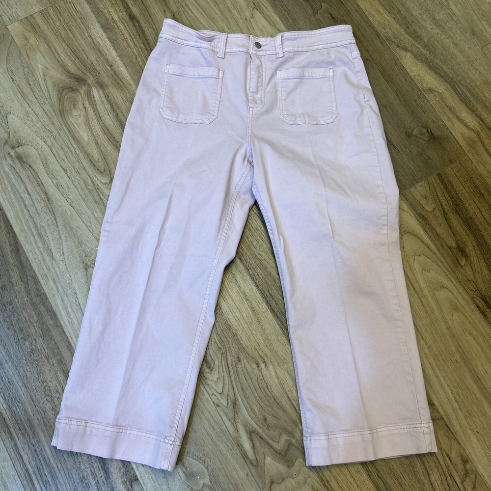Buffalo David Bitton Pants Womens 14/34 Light Purple Brigette High Rise Crop *‎